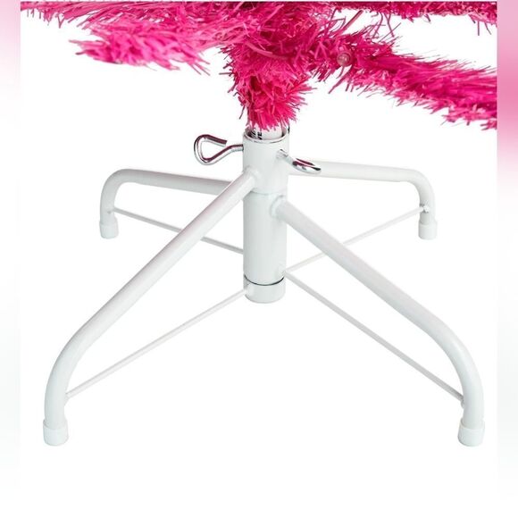 New 4 ft Pre-Lit Pink Fir Christmas Valentine's Day Tree - Picture 8 of 9